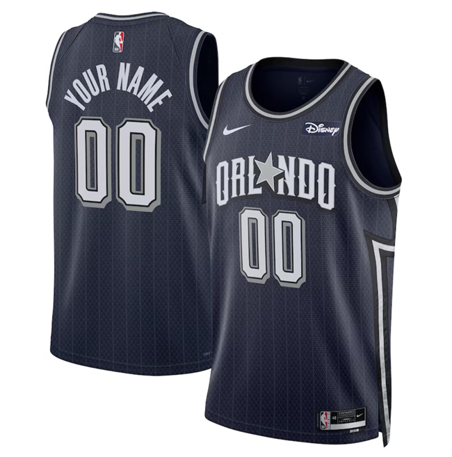 Men's Orlando Magic Active Player Custom Navy 2023/24 City Edition Stitched Basketball Jersey